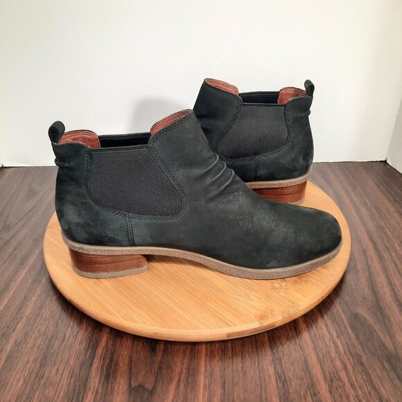 Dansko Bea Womens Size 39 US 8.5-9 Boots Black Nubuck Stacked Heel Waterproof - Picture 5 of 10